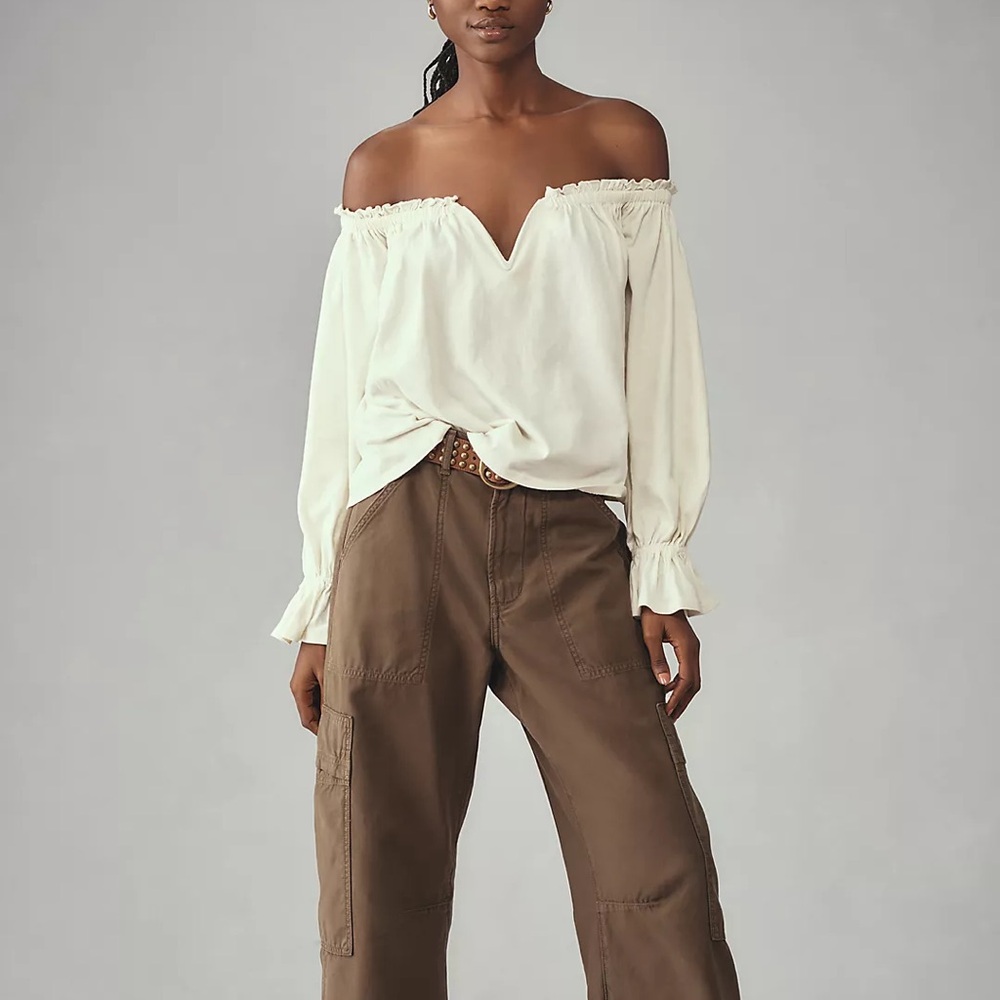 Anthropologie Off The Shoulder Swing Blouse🤍